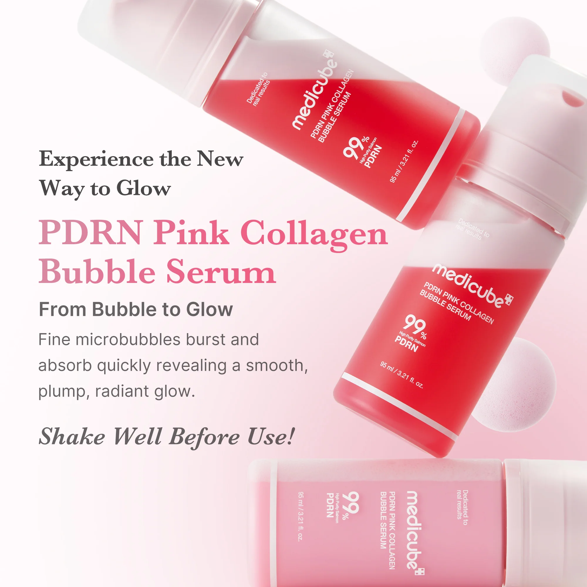 [Subscr.] PDRN Pink Collagen Bubble Serum - Image 2