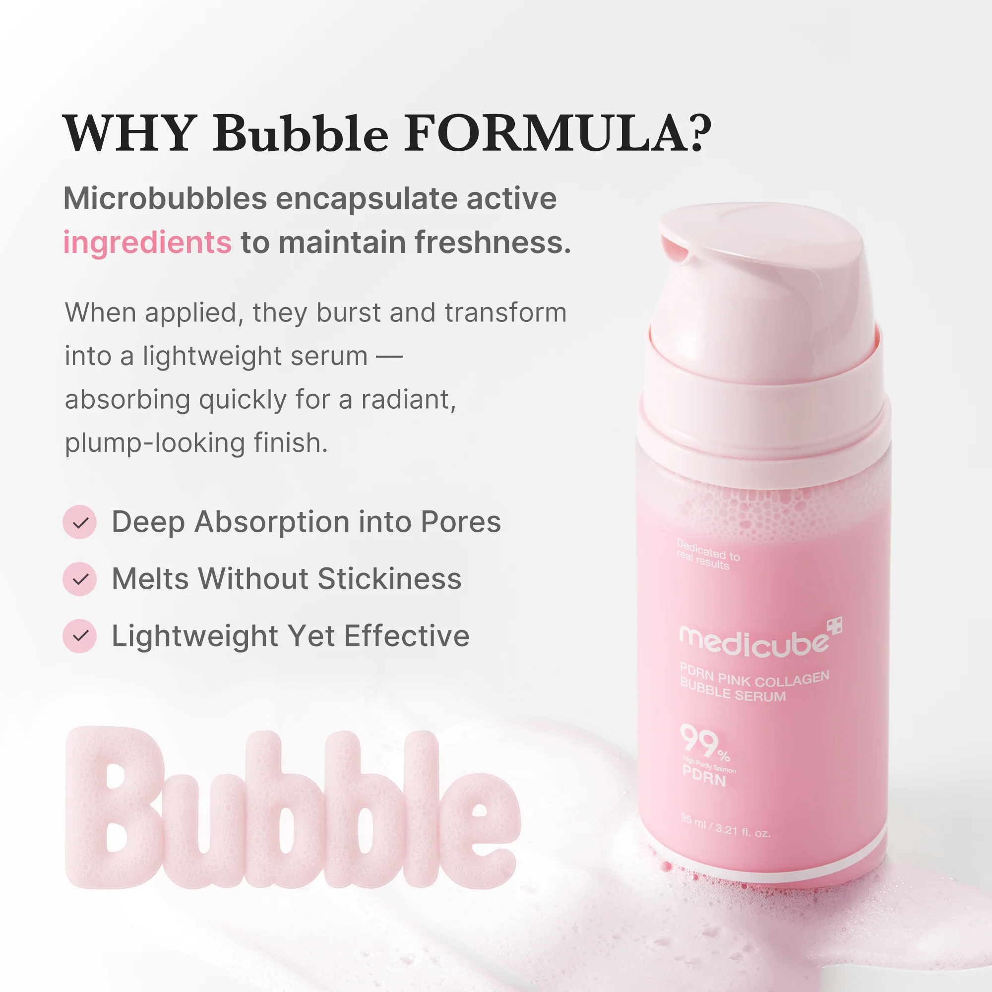 [Subscr.] PDRN Pink Collagen Bubble Serum - Image 5