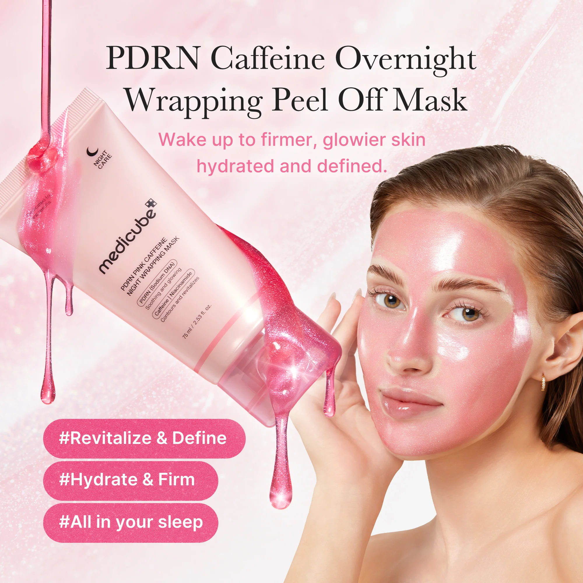 [GIFT] PDRN Pink Caffeine Overnight Wrapping Mask - Image 3