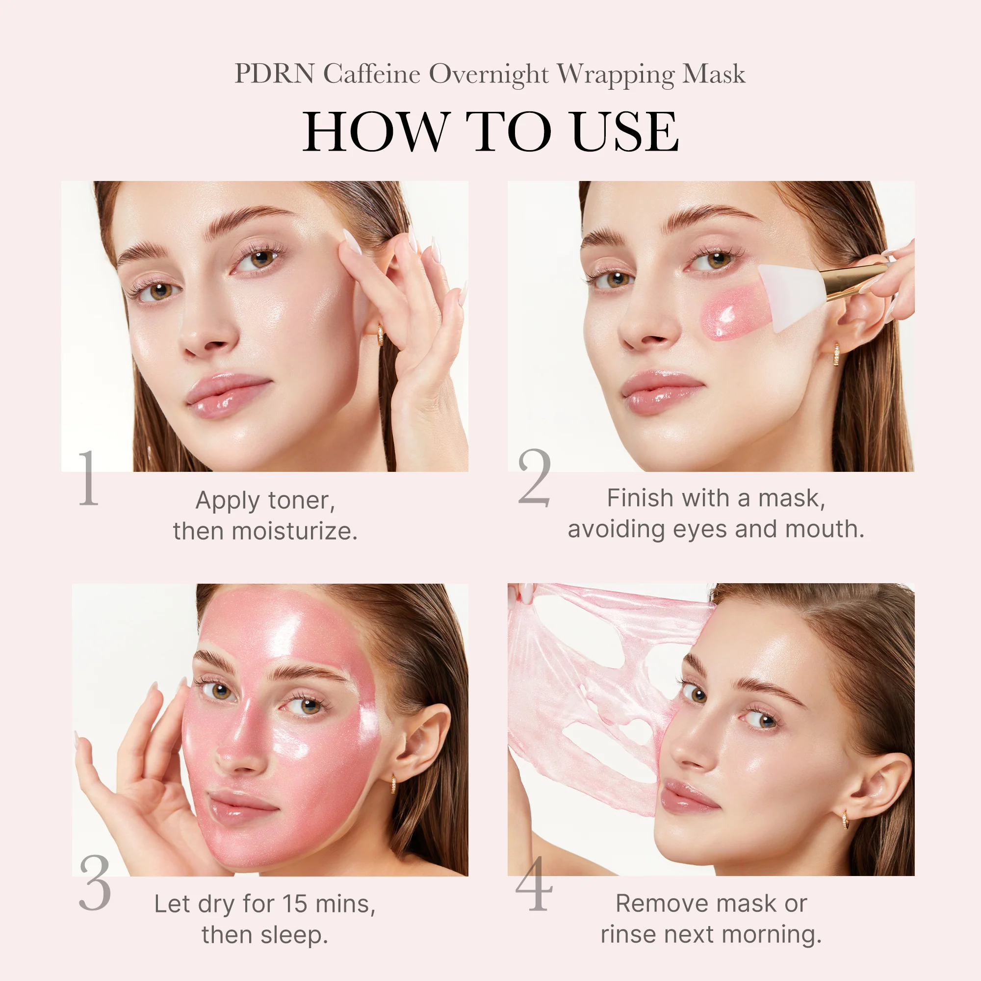 [GIFT] PDRN Pink Caffeine Overnight Wrapping Mask - Image 5